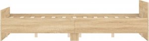 vidaXL vidaXL Rama łóżka z wezgłowiem i zanóżkiem, dąb sonoma, 135x190 cm 5