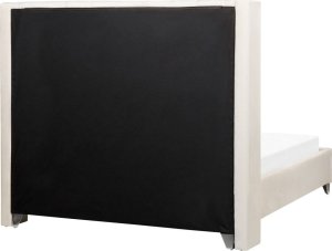 Beliani Łóżko welurowe 140 x 200 cm złamana biel LUBBON 4