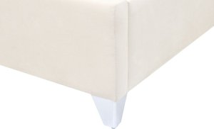 Beliani Łóżko welurowe 140 x 200 cm złamana biel LUBBON 7