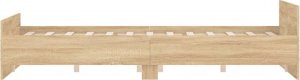 vidaXL vidaXL Rama łóżka z wezgłowiem i zanóżkiem, dąb sonoma, 150x200 cm 5