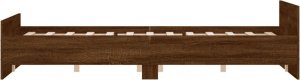 vidaXL vidaXL Rama łóżka z wezgłowiem i zanóżkiem, brązowy dąb, 150x200 cm 5