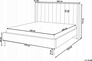 Beliani Łóżko boucle 160 x 200 cm beżowe VILLETTE 3
