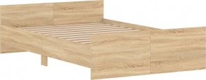 vidaXL Rama łóżka z wezgłowiem i zanóżkiem, dąb sonoma, 120x200 cm 3