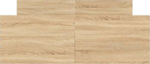 vidaXL Rama łóżka z wezgłowiem i zanóżkiem, dąb sonoma, 120x200 cm 4