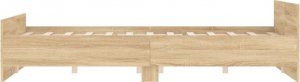vidaXL Rama łóżka z wezgłowiem i zanóżkiem, dąb sonoma, 120x200 cm 5