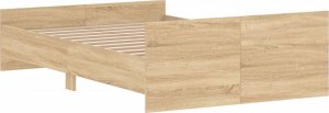 vidaXL Rama łóżka z wezgłowiem i zanóżkiem, dąb sonoma, 120x200 cm 6