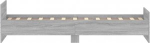 vidaXL vidaXL Rama łóżka, szary dąb sonoma 75x190 cm, materiał drewnopochodny 5