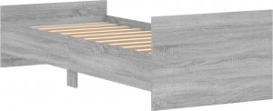 vidaXL vidaXL Rama łóżka, szary dąb sonoma 75x190 cm, materiał drewnopochodny 6