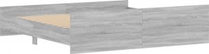 vidaXL vidaXL Rama łóżka z wezgłowiem i zanóżkiem, szary dąb, 200x200 cm 6