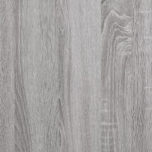 vidaXL vidaXL Rama łóżka z wezgłowiem i zanóżkiem, szary dąb, 200x200 cm 8