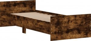 vidaXL vidaXL Rama łóżka, opalany dąb, 75x190 cm, materiał drewnopochodny 3