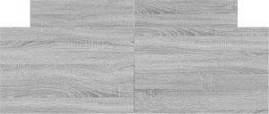 vidaXL vidaXL Rama łóżka z wezgłowiem i zanóżkiem, szary dąb, 120x200 cm 4