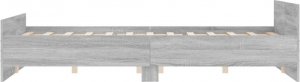 vidaXL vidaXL Rama łóżka z wezgłowiem i zanóżkiem, szary dąb, 120x200 cm 5