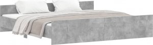 vidaXL vidaXL Rama łóżka z wezgłowiem i zanóżkiem, szarość betonu, 200x200 cm 2