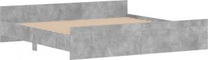 vidaXL vidaXL Rama łóżka z wezgłowiem i zanóżkiem, szarość betonu, 200x200 cm 3
