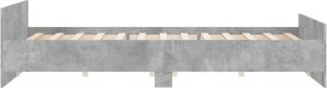 vidaXL vidaXL Rama łóżka z wezgłowiem i zanóżkiem, szarość betonu, 200x200 cm 5