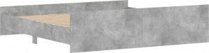vidaXL vidaXL Rama łóżka z wezgłowiem i zanóżkiem, szarość betonu, 200x200 cm 6