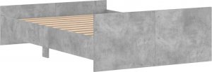 vidaXL vidaXL Rama łóżka z wezgłowiem i zanóżkiem, szarość betonu, 120x200 cm 6