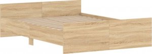 vidaXL vidaXL Rama łóżka z wezgłowiem i zanóżkiem, dąb sonoma, 140x190 cm 3