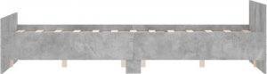 vidaXL vidaXL Rama łóżka z wezgłowiem i zanóżkiem, szarość betonu, 140x190 cm 5