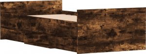 vidaXL vidaXL Rama łóżka z wezgłowiem i zanóżkiem, przydymiony dąb, 90x190 cm 8