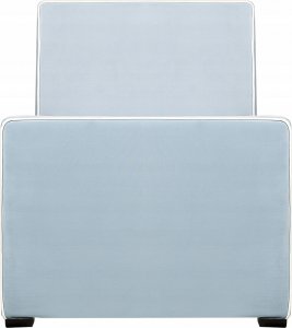 Beliani Łóżko welurowe 90 x 200 cm niebieskie TEENIE 5