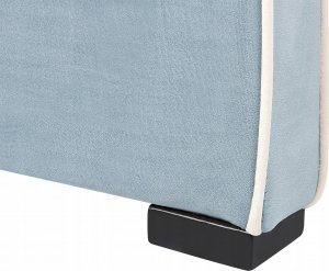 Beliani Łóżko welurowe 90 x 200 cm niebieskie TEENIE 9