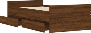 vidaXL vidaXL Rama łóżka z szufladami, brązowy dąb, 100x200 cm 5