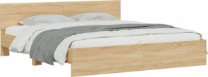 vidaXL vidaXL Rama łóżka z wezgłowiem, dąb sonoma, 180x200 cm 3