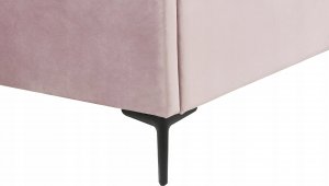 Beliani Łóżko z pojemnikiem welurowe 180 x 200 cm różowe SEZANNE 11
