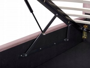 Beliani Łóżko z pojemnikiem welurowe 180 x 200 cm różowe SEZANNE 10