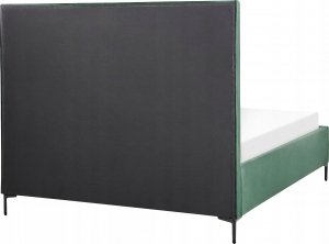 Beliani Łóżko z pojemnikiem welurowe 160 x 200 cm zielone SEZANNE 7