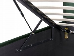 Beliani Łóżko z pojemnikiem welurowe 160 x 200 cm zielone SEZANNE 10