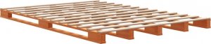 vidaXL vidaXL Łóżko z palet, woskowy brąz, 140x200 cm, lite drewno sosnowe 6