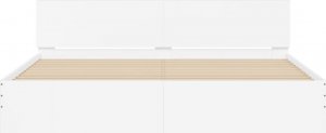 vidaXL vidaXL Rama łóżka z wezgłowiem i LED, biała, 180x200 cm 7