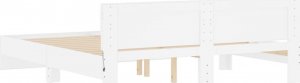 vidaXL vidaXL Rama łóżka z wezgłowiem i LED, biała, 180x200 cm 9