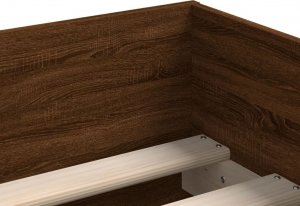 vidaXL Rama łóżka z szufladami, brązowy dąb, 75x190 cm 8