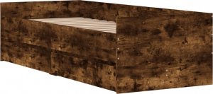 vidaXL vidaXL Rama łóżka z szufladami, przydymiony dąb, 75x190 cm 4