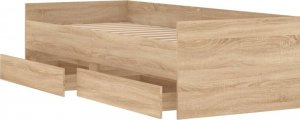 vidaXL Rama łóżka z szufladami, dąb sonoma, 75x190 cm 4