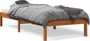 vidaXL Rama łóżka, woskowy brąz, 90x190 cm, lite drewno sosnowe 1