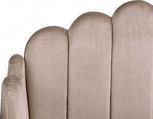 Beliani Łóżko welurowe 140 x 200 cm beżowoszare AMBILLOU 7