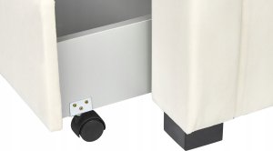 Beliani Łóżko z szufladami welurowe 160 x 200 cm kremowe LIEVIN 11