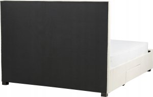 Beliani Łóżko z szufladami welurowe 160 x 200 cm kremowe LIEVIN 8