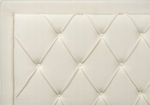 Beliani Łóżko z szufladami welurowe 160 x 200 cm kremowe LIEVIN 9