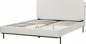 Beliani Łóżko tapicerowane 160 x 200 cm szare CORIO 4