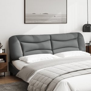 vidaXL Poduszka na wezgłowie, jasnoszara, 200 cm, tkanina 3