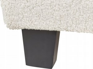 Beliani Łóżko kremowe tapicerowane ze stelażem 160 x 200 cm ROANNE 8