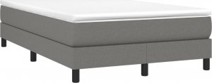 vidaXL Łóżko kontynentalne z materacem, ciemnoszare, 120x190cm tkanina 2