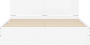 vidaXL vidaXL Rama łóżka z wezgłowiem i LED, biała, 150x200 cm 7