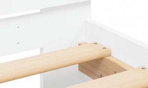 vidaXL vidaXL Rama łóżka z wezgłowiem i LED, biała, 150x200 cm 10